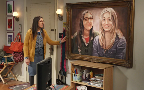 Kaley Cuoco Penny (The Big Bang Theory) Amy Farrah Fowler Mayim Bialik TV Show The Big Bang Theory HD Desktop Wallpaper | Background Image