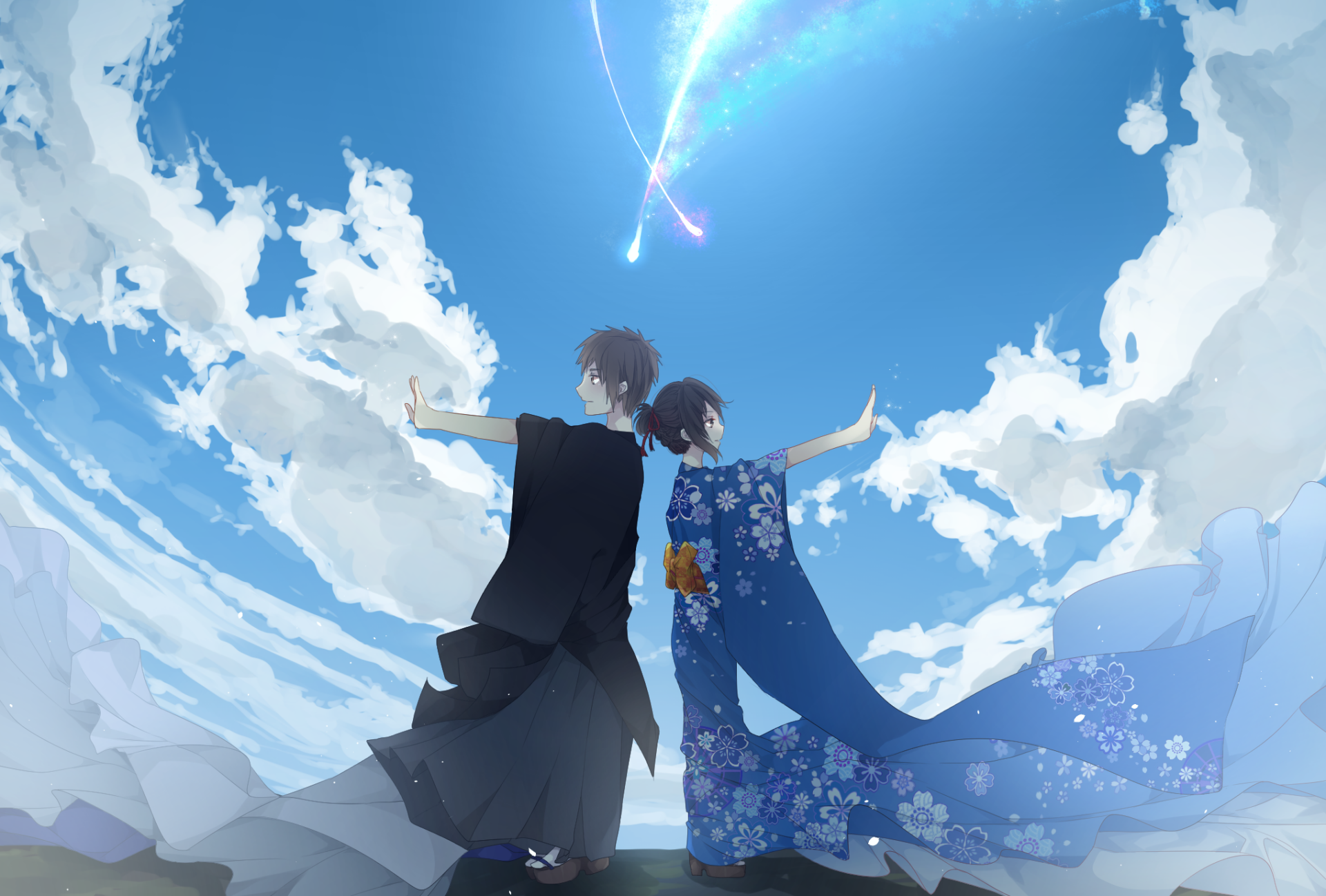 Download Your Name. Taki Tachibana Mitsuha Miyamizu Anime HD Wallpaper