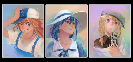 Kokona (Flip Flappers) Papika (Flip Flappers) Anime Flip Flappers HD Desktop Wallpaper | Background Image