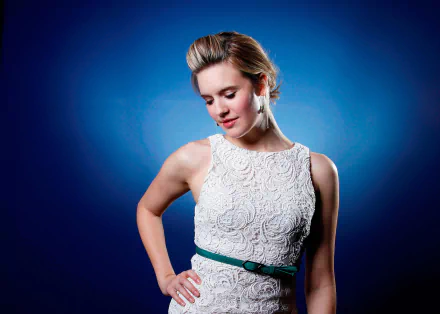 white dress blonde American actress Celebrity Maggie Grace HD Desktop Wallpaper | Background Image