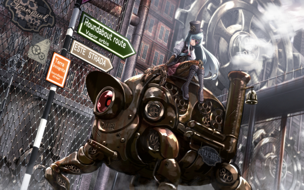 Anime Touhou Robot City HD Wallpaper | Background Image