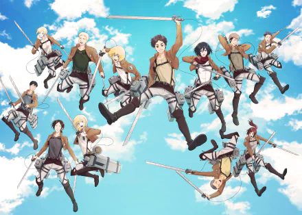 Ymir (Attack on Titan) Sasha Blouse Reiner Braun Mikasa Ackerman Marco Bott Jean Kirstein Historia Reiss Eren Yeager Connie Springer Bertholdt Hoover Armin Arlert Annie Leonhart Anime Attack on Titan HD Desktop Wallpaper | Background Image