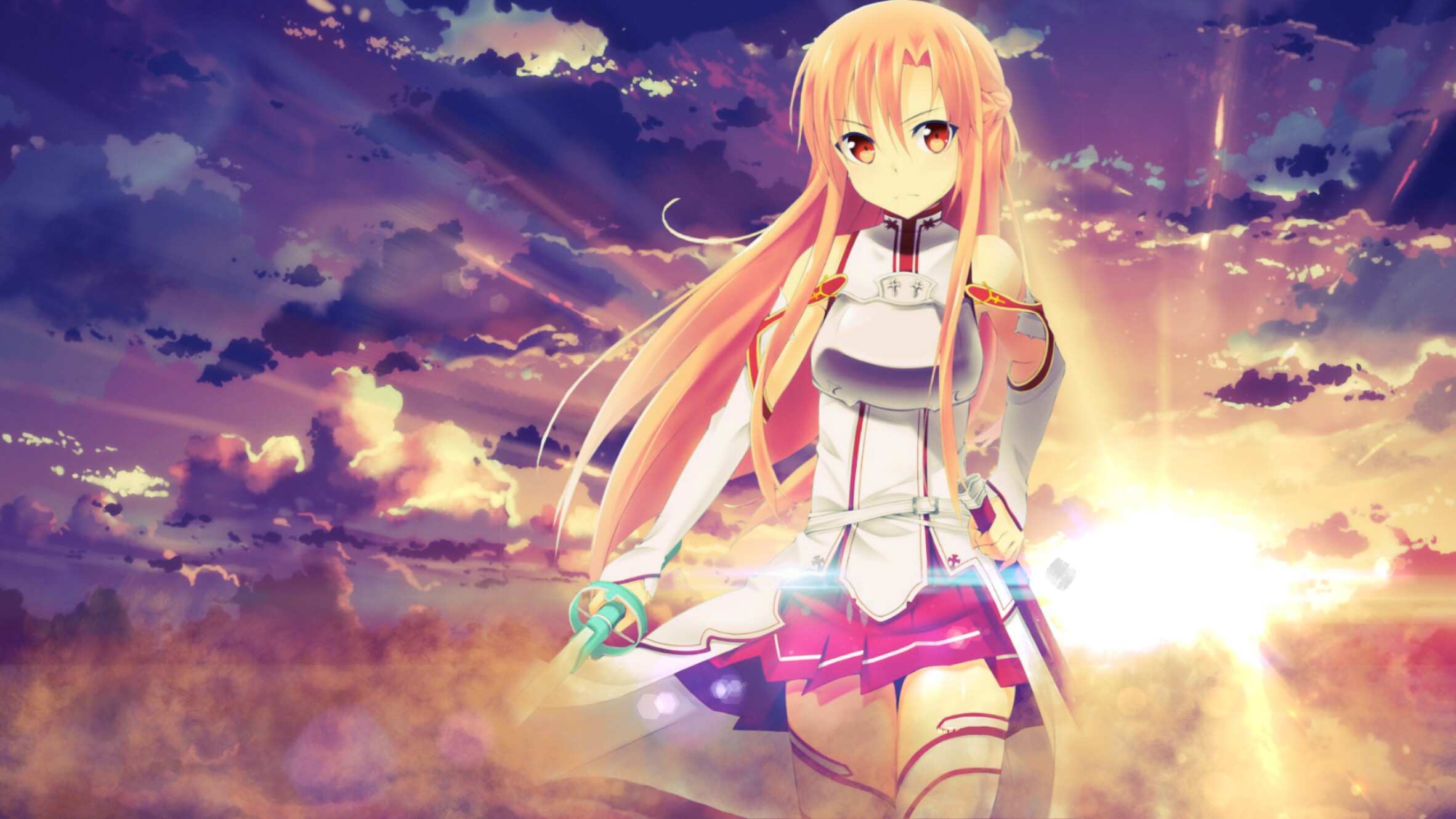 Wallpaper game, anime, asian, manga, animated film, japanese, Yuuki Asuna,  Sword Art Online for mobile and desktop, section сёнэн, resolution  1920x1080 - download