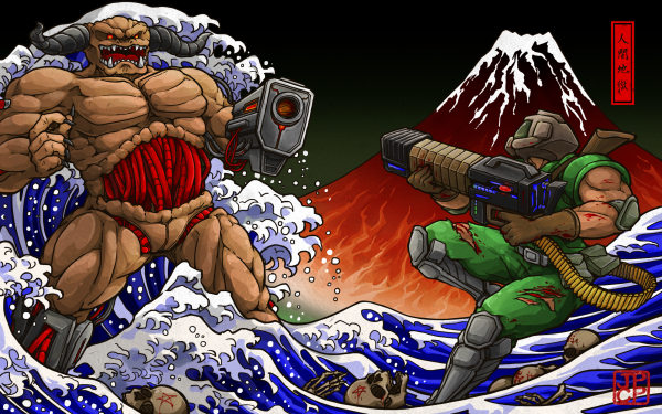 Video Game Doom Doomguy Cyberdemon HD Wallpaper | Background Image