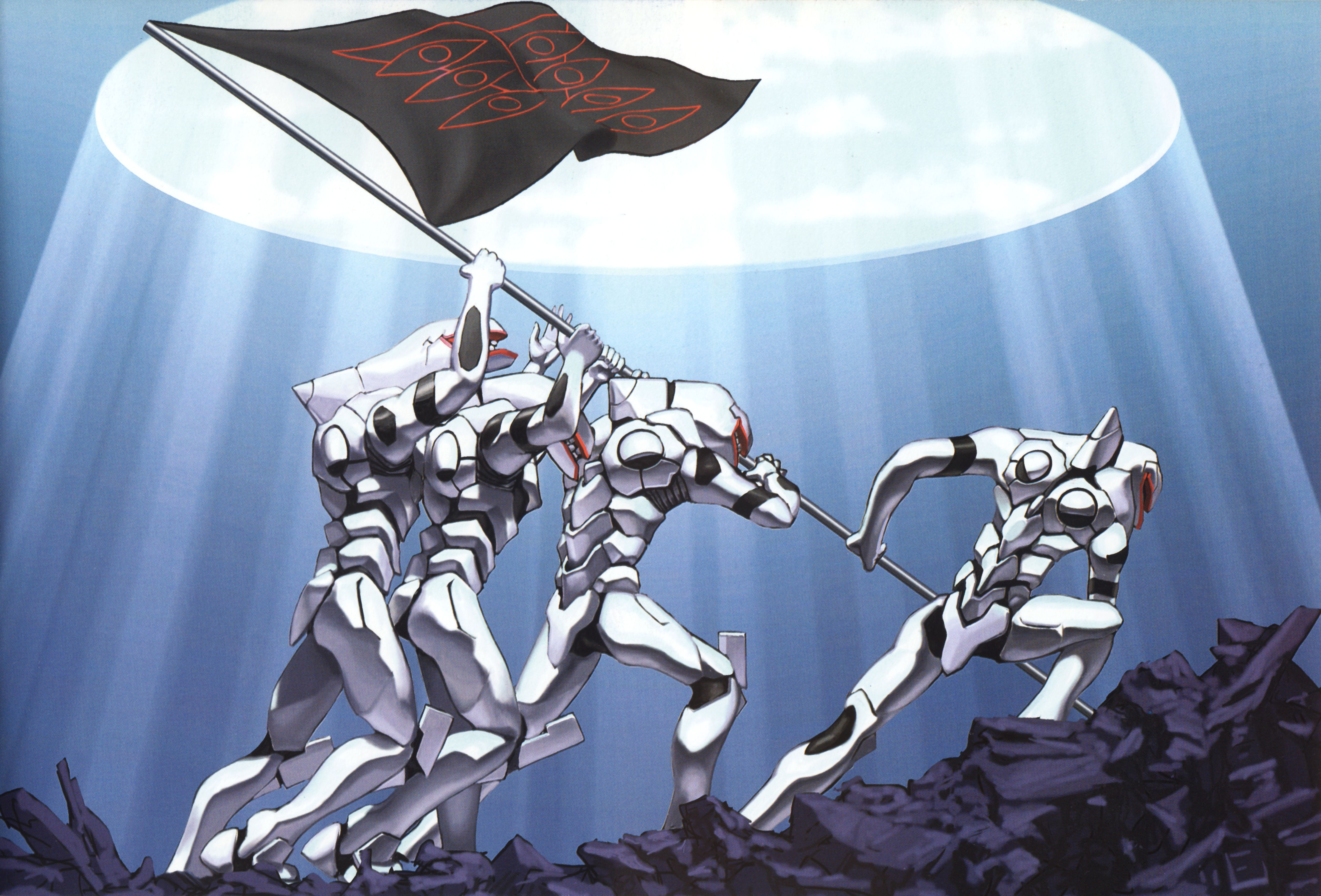 Download A glimpse of NGE's desolate post-apocalyptic landscape Wallpaper |  Wallpapers.com
