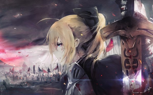 Anime Fate/Stay Night Fate Series Saber Blonde Woman Warrior Fond d'écran HD | Image