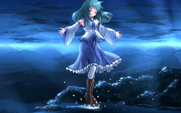 Sanae Kochiya Anime Touhou HD Desktop Wallpaper | Background Image