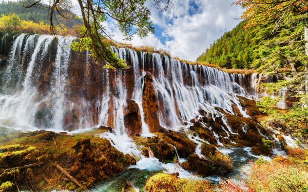 Earth Waterfall Waterfalls Nature Sunny HD Wallpaper | Background Image