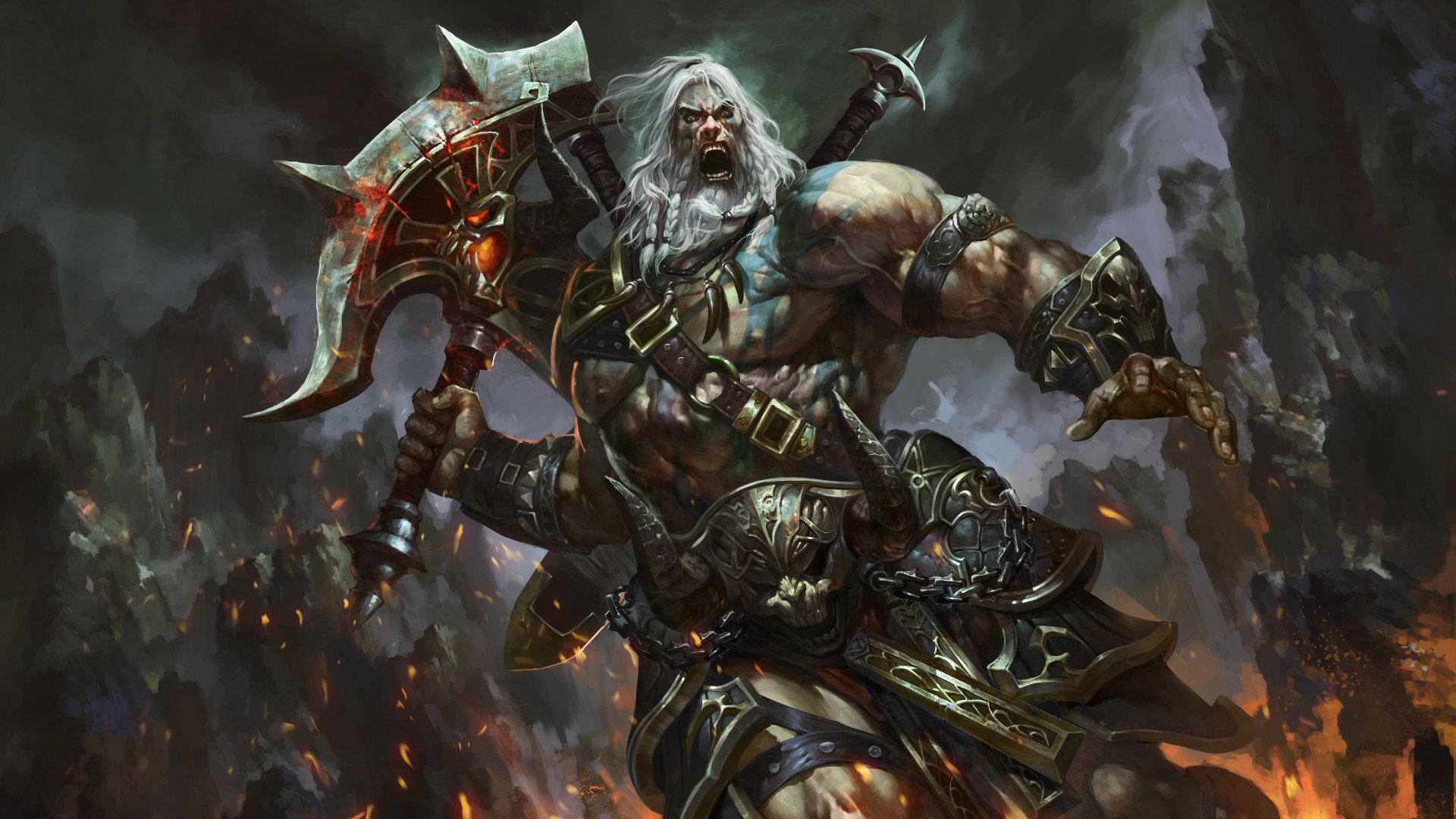 Download Warrior Barbarian (Diablo III) Video Game Diablo III Barbarian HD Wallpaper