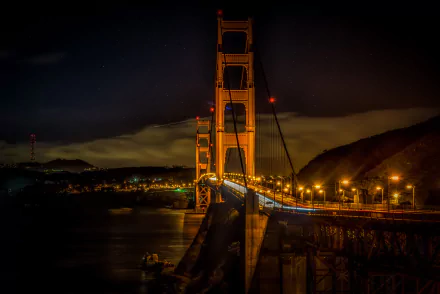 USA bridge night man made Golden Gate HD Desktop Wallpaper | Background Image