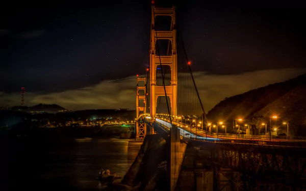 USA bridge night man made Golden Gate HD Desktop Wallpaper | Background Image