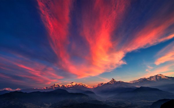 Nature Sunset Cloud Landscape Mountain HD Wallpaper | Background Image