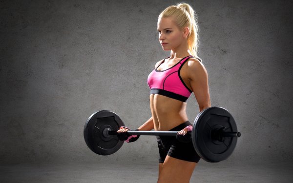 Sports Weightlifting Blonde Ponytail HD Wallpaper | Background Image