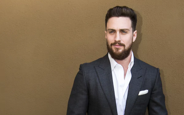 English suit beard actor Celebrity Aaron Taylor-Johnson HD Desktop Wallpaper | Background Image