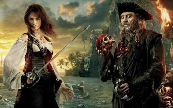 Movie Pirates of the Caribbean: On Stranger Tides Pirates Of The Caribbean Angelica Teach Penelope Cruz Ian McShane Blackbeard HD Wallpaper | Background Image