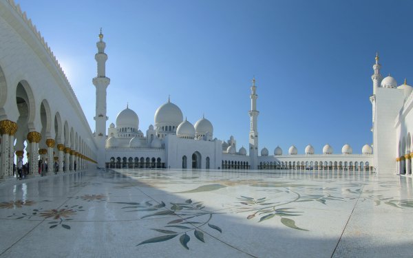 Religious Sheikh Zayed Grand Mosque Mosques Mosque Dome Place Architecture United Arab Emirates Abu Dhabi HD Wallpaper | Background Image
