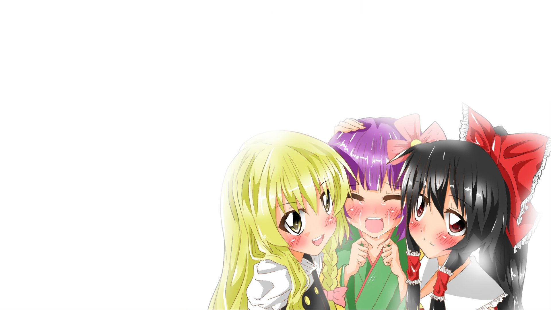 Download Hieda No Akyuu Marisa Kirisame Reimu Hakurei Anime Touhou HD Wallpaper