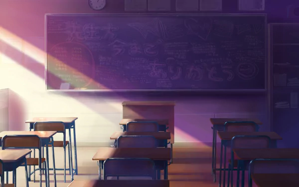 school Anime classroom HD Desktop Wallpaper | Background Image