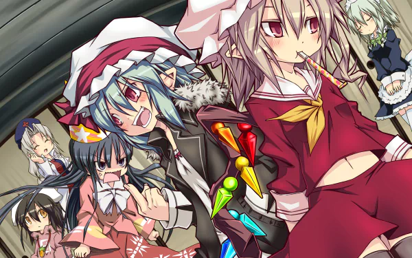 Eirin Yagokoro Remilia Scarlet Sakuya Izayoi Tewi Inaba Kaguya Houraisan Flandre Scarlet Anime Touhou HD Desktop Wallpaper | Background Image