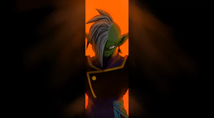 HD desktop wallpaper featuring Zamasu from Dragon Ball Super, set against a dramatic background with a vivid orange and dark hues.