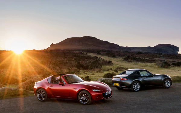 black car car Mazda vehicle Mazda MX-5 HD Desktop Wallpaper | Background Image
