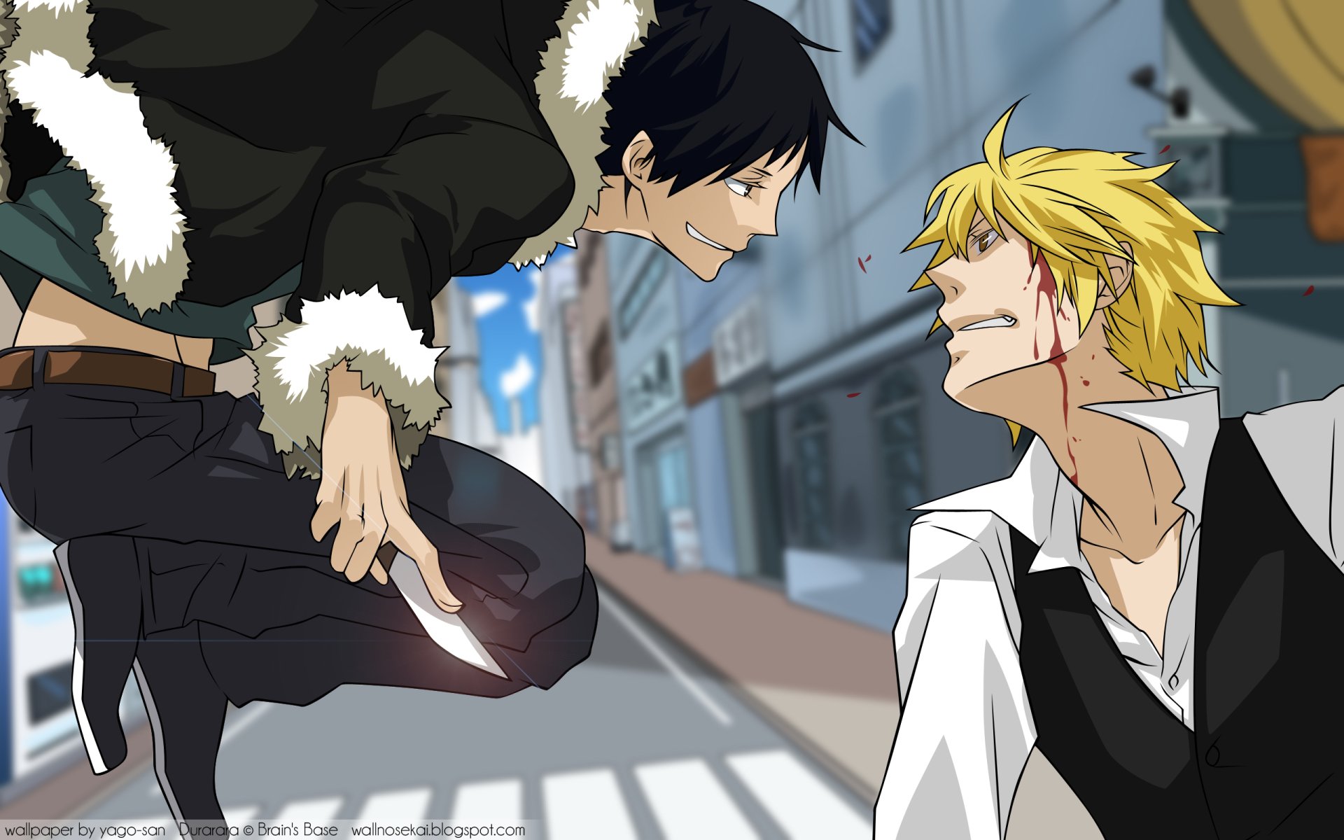Download Izaya Orihara Shizuo Heiwajima Anime Durarara!! HD Wallpaper