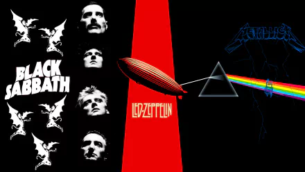 classic rock heavy metal Metal (Music) Rock &amp; Roll Rock (Music) Metallica Pink Floyd Black Sabbath Led Zeppelin Queen (Band) music rock'n'roll HD Desktop Wallpaper | Background Image