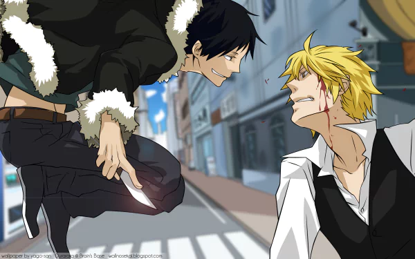Izaya Orihara Shizuo Heiwajima Anime Durarara!! HD Desktop Wallpaper | Background Image