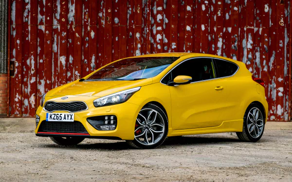 car yellow car Kia vehicle Kia Ceed HD Desktop Wallpaper | Background Image