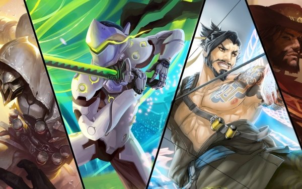 Video Game Overwatch Reaper Genji Hanzo McCree HD Wallpaper | Background Image