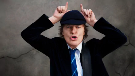 Angus Young heavy metal music AC/DC HD Desktop Wallpaper | Background Image