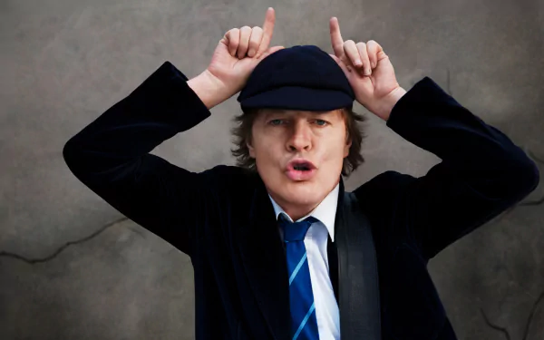 Angus Young heavy metal music AC/DC HD Desktop Wallpaper | Background Image