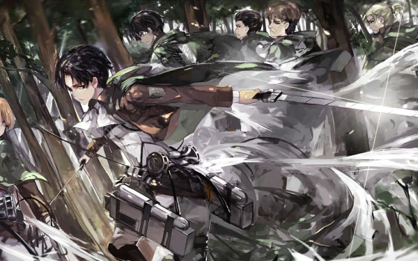 Petra Ral Levi Ackerman Gunther Schultz Eren Yeager Erd Gin Auruo Bossard Anime Attack on Titan HD Desktop Wallpaper | Background Image