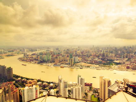 cityscape cloud city river megapolis skyscraper China man made Shanghai HD Desktop Wallpaper | Background Image