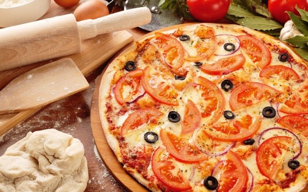 Food Pizza Still Life Tomato HD Wallpaper | Background Image