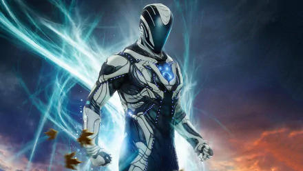 HD PC desktop wallpaper featuring Max Steel from the movie, showcasing the futuristic armored hero with glowing blue energy effects against a dark, dynamic background.
