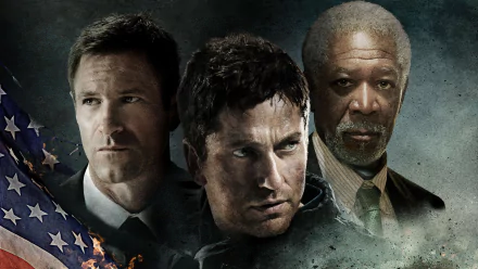 Aaron Eckhart Morgan Freeman Gerard Butler movie Olympus Has Fallen HD Desktop Wallpaper | Background Image