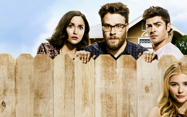 Chloë Grace Moretz Seth Rogen Rose Byrne Zac Efron movie Neighbors 2: Sorority Rising HD Desktop Wallpaper | Background Image