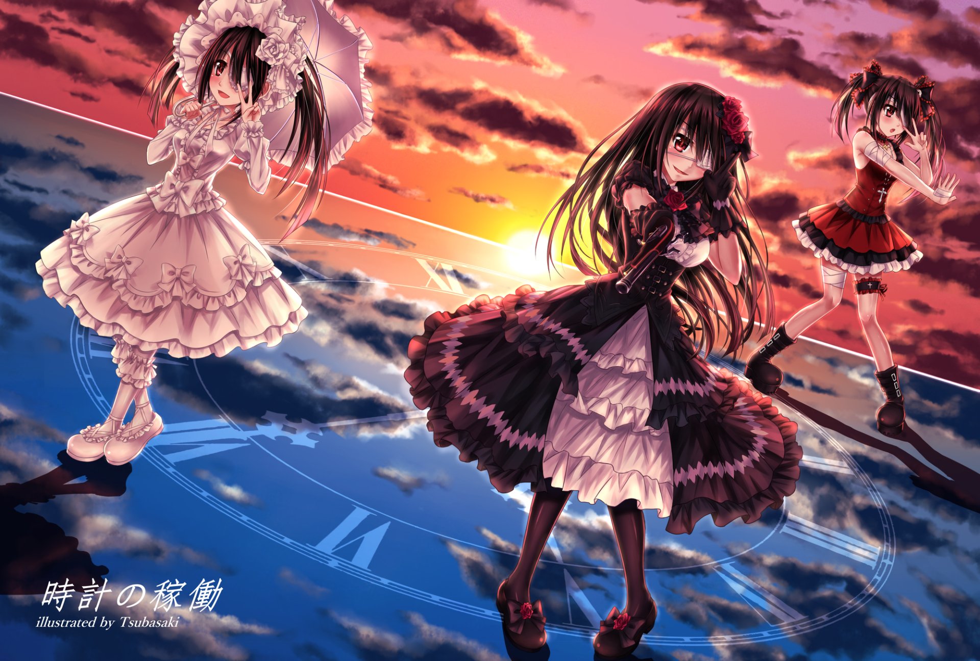 Date A Live, Yoshino, anime girls, Tokisaki Kurumi - wallpaper #111811  (2362x1451px) on