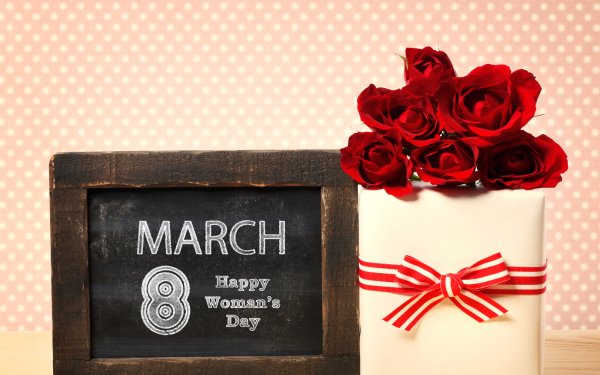 Holiday Women's Day Gift Flower Rose Red Rose HD Wallpaper | Background Image