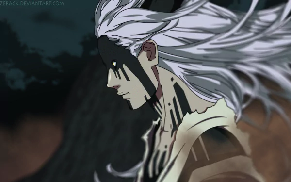 4K Ultra HD desktop wallpaper featuring Momoshiki Ōtsutsuki from the anime Boruto, showcasing his intense profile with flowing white hair and dark markings.