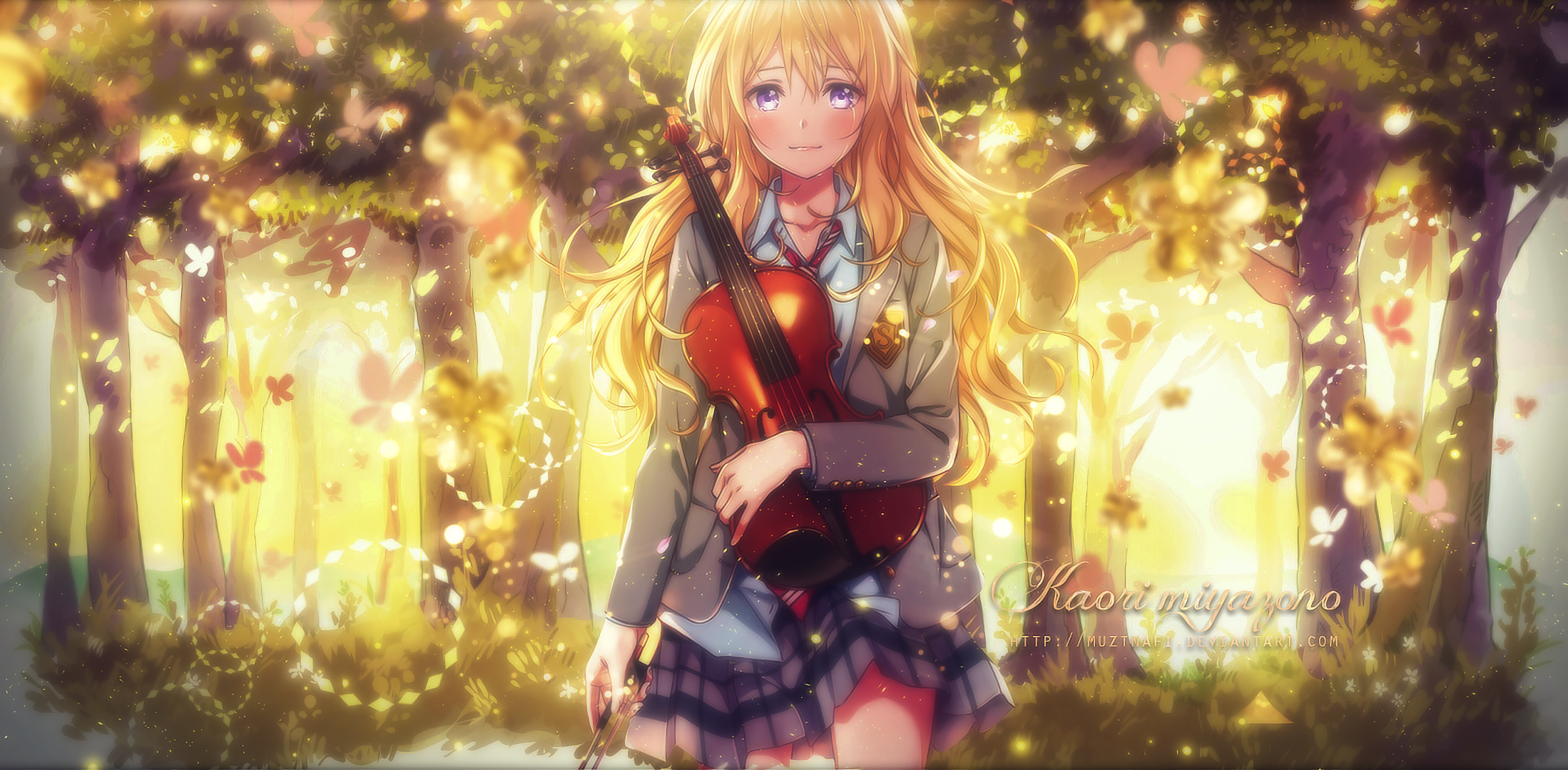 Kaori Miyazono in Spring - Your Lie in April HD Wallpaper