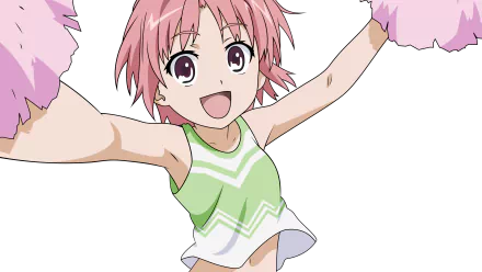 Komoe Tsukuyomi from A Certain Scientific Railgun animated cheerfully in a 4K Ultra HD anime desktop wallpaper.