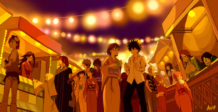 Kamijou Touma Kazari Uiharu Ruiko Saten Kuroko Shirai Mikoto Misaka Anime A Certain Magical Index HD Desktop Wallpaper | Background Image