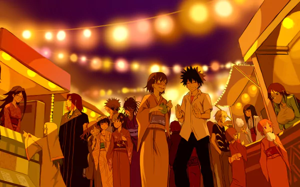 Kamijou Touma Kazari Uiharu Ruiko Saten Kuroko Shirai Mikoto Misaka Anime A Certain Magical Index HD Desktop Wallpaper | Background Image