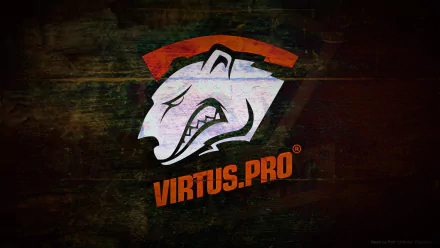 HD desktop wallpaper featuring the Virtus.pro logo with a fierce bear, themed around Counter-Strike: Global Offensive and esports.