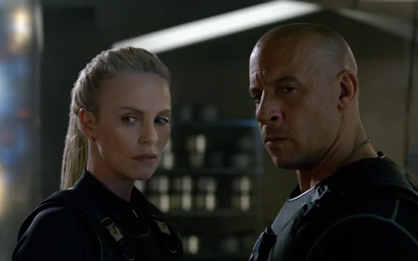 Dominic Toretto Cipher (Fast & Furious) Vin Diesel Charlize Theron movie The Fate of The Furious HD Desktop Wallpaper | Background Image