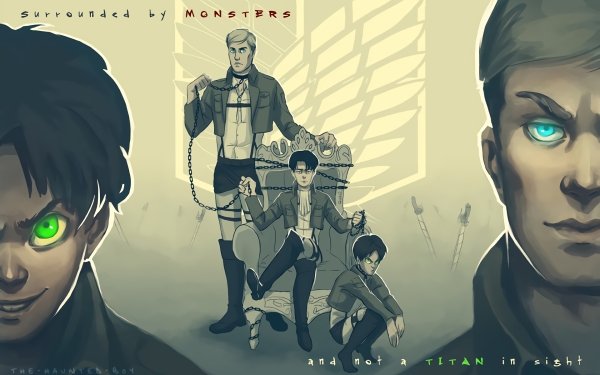 Anime Attack On Titan Shingeki No Kyojin Levi Ackerman Eren Yeager Erwin Smith HD Wallpaper | Background Image