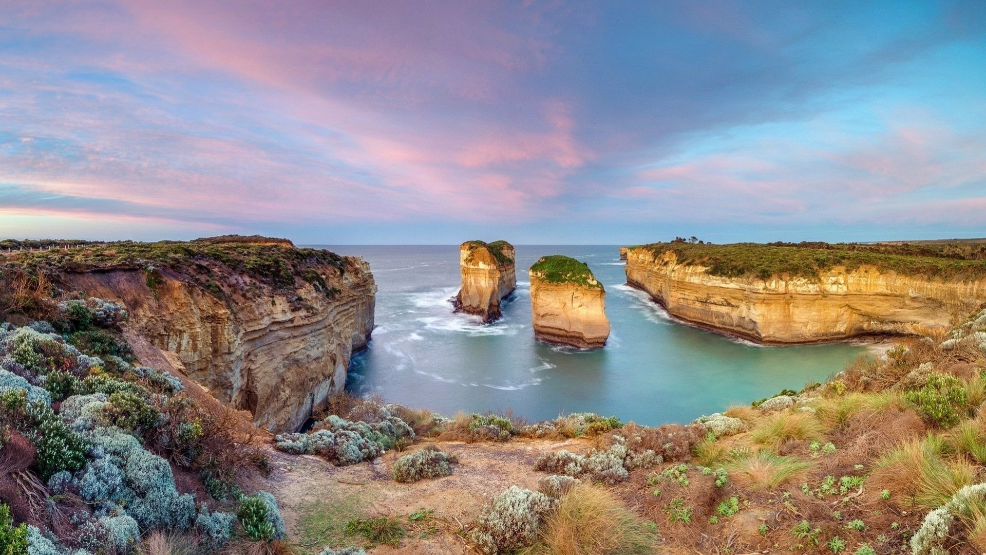 Download Horizon Port Campbell National Park Australia Sea Ocean Cliff Nature Coastline HD Wallpaper