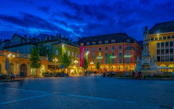 Man Made Town Towns Trentino Italy Building Colors Town Square HD Wallpaper | Background Image
